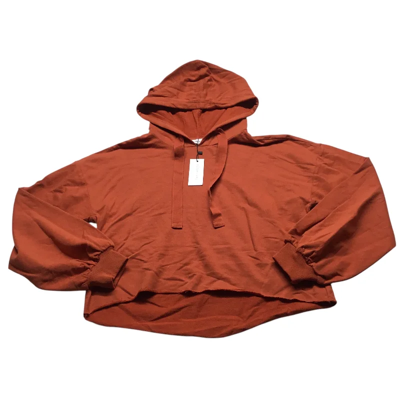 Men's Hoodies with Contrast StitchingSweatshirt Hoodie By Sugar Lips In Orange, Size: S