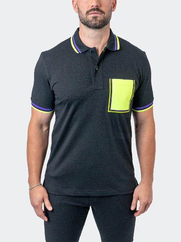 Men's Shirts with Double-Breasted DesignsPolo TipMilano Black