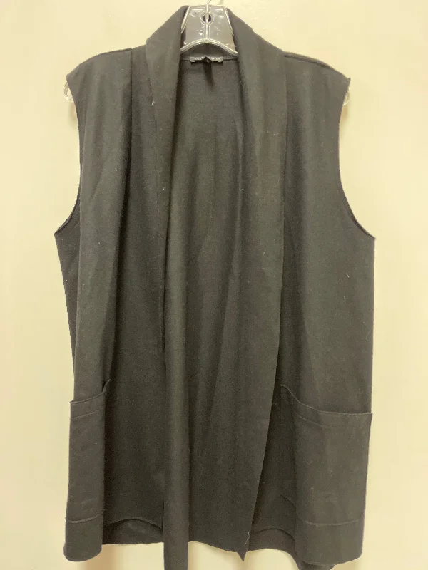 Men's Coats with Vintage StyleVest Other By Eileen Fisher In Black, Size: M