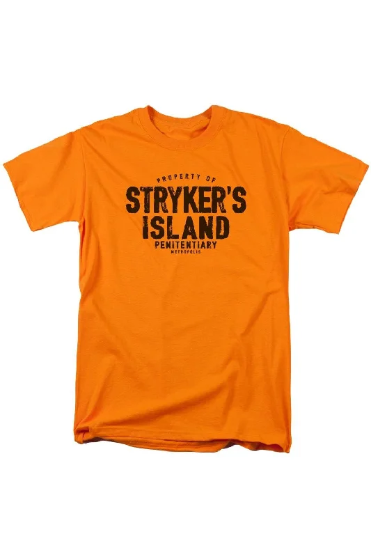 Men's Shirts with Pin CollarsSuperman Stryker´s Island Short Sleeve Adult T-Shirt