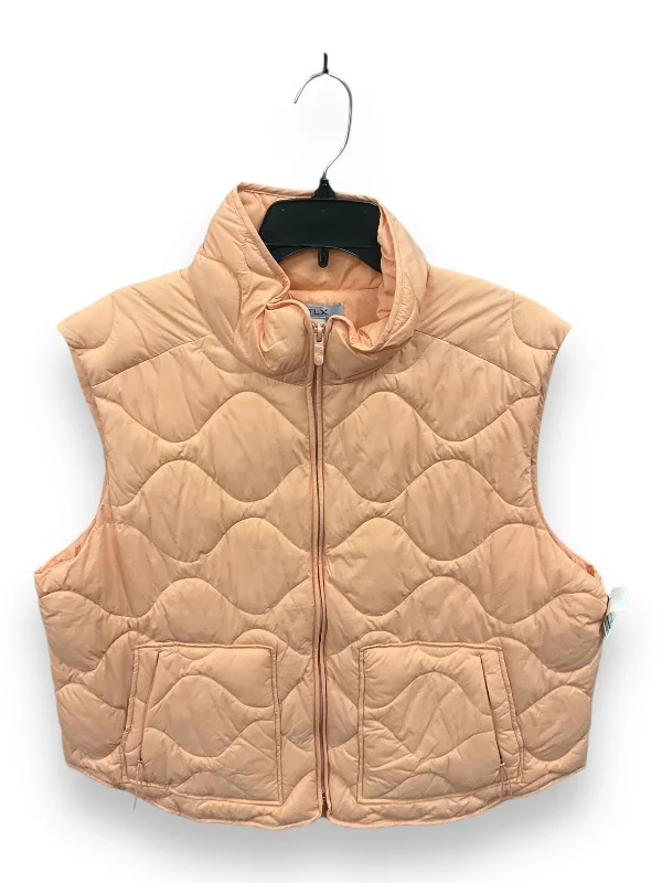 Comfortable Men's ParkasVest Puffer & Quilted By Flx In Peach, Size: Xxl
