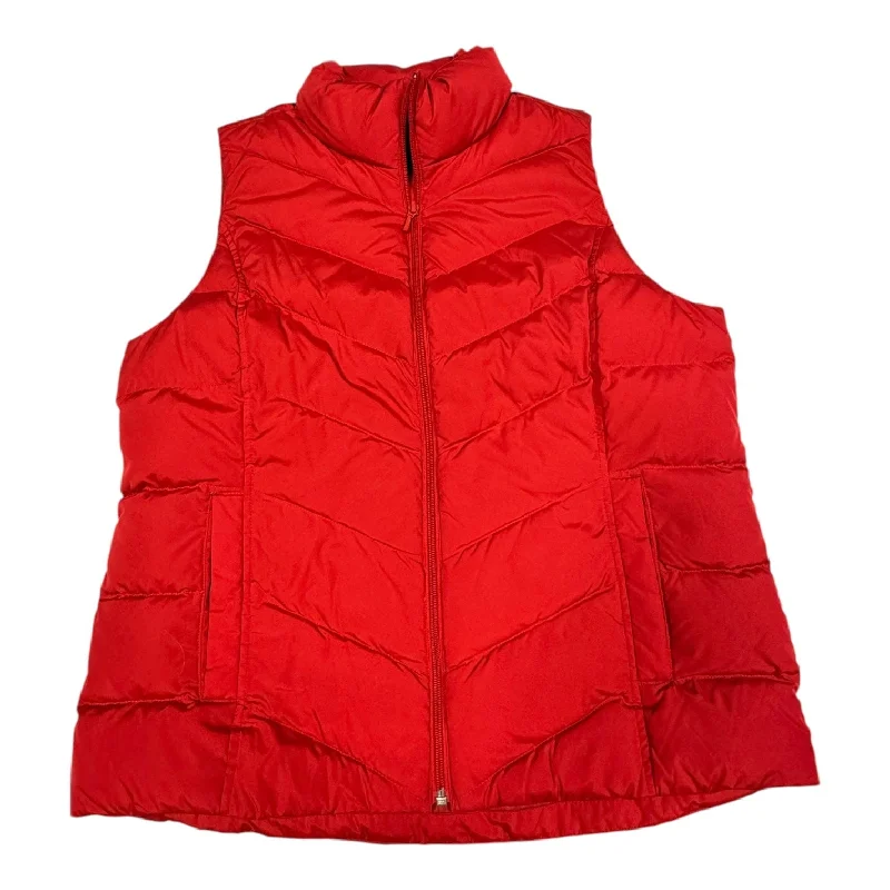 Classic Men's Trench CoatsVest Puffer & Quilted By Lands End In Red, Size: L