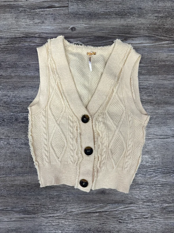 Fashionable Men's Denim JacketsVest Other By Free People In Cream, Size: S