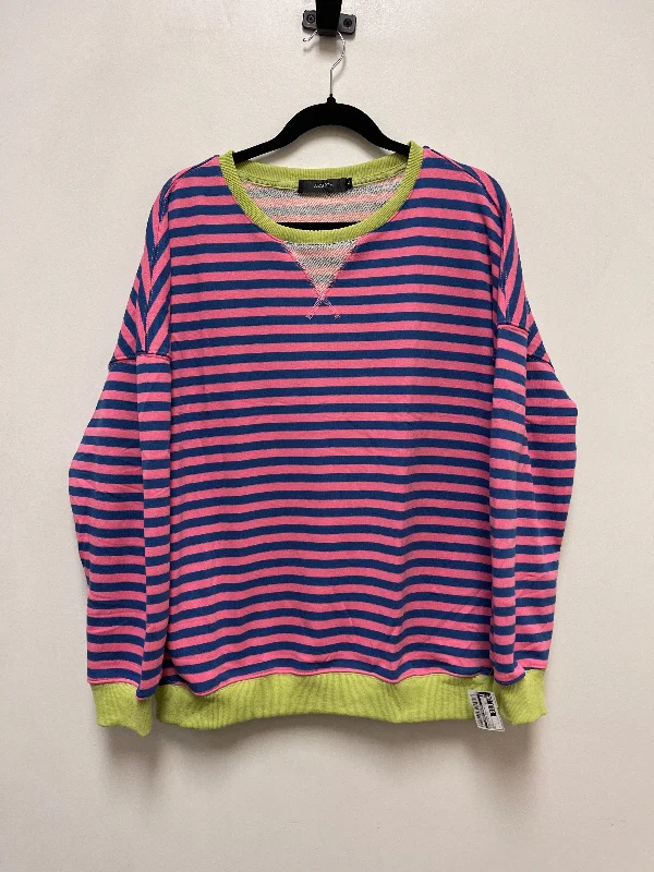 Men's Hoodies with Slim FitsSweatshirt Collar By Clothes Mentor In Striped Pattern, Size: L Men's Hoodies with Slim FitsSweatshirt Collar By Clothes Mentor In Striped Pattern, Size: L