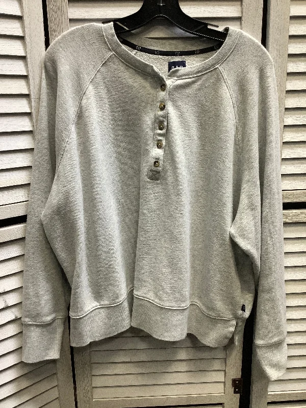 Men's Hoodies with InsulationSweatshirt Crewneck By Gap In Grey, Size: Xxl