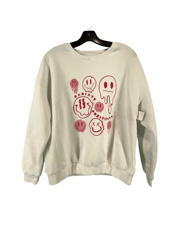 Men's Hoodies with Contrast Fabric PanelsSweatshirt Crewneck By Shein In White, Size: S Men's Hoodies with Contrast Fabric PanelsSweatshirt Crewneck By Shein In White, Size: S