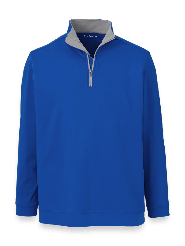 Men's Shirts with Custom MonogramsPerformance Blend Quarter Zip Mock Neck - Cobalt