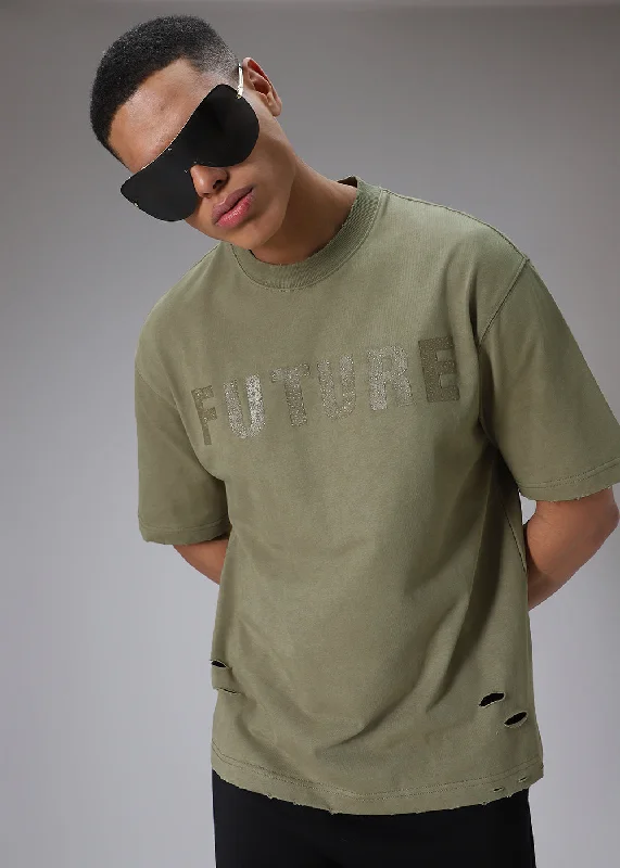 Comfortable Men's Polo ShirtsBrush Wash Tan Oversized T-shirt