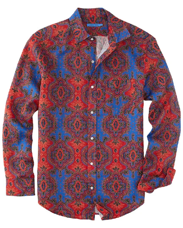Men's Tailored Shirts for a Sharp AppearanceJ.McLaughlin Barros Beach Gramercy Linen Woven Shirt Men's Tailored Shirts for a Sharp AppearanceJ.McLaughlin Barros Beach Gramercy Linen Woven Shirt