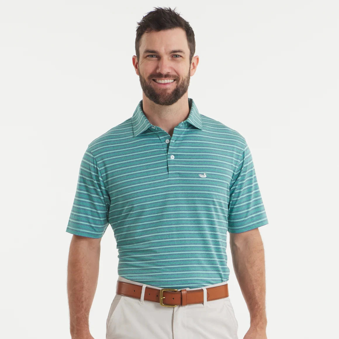 Men's Shirts for HuntingSouthern Marsh Maybourne Featherlight Stripe Polo