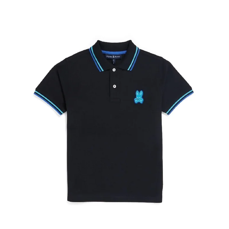 Men's Scoop Neck T-Shirts for a Relaxed FeelKids Banks Pique Fashion Shirt In Black