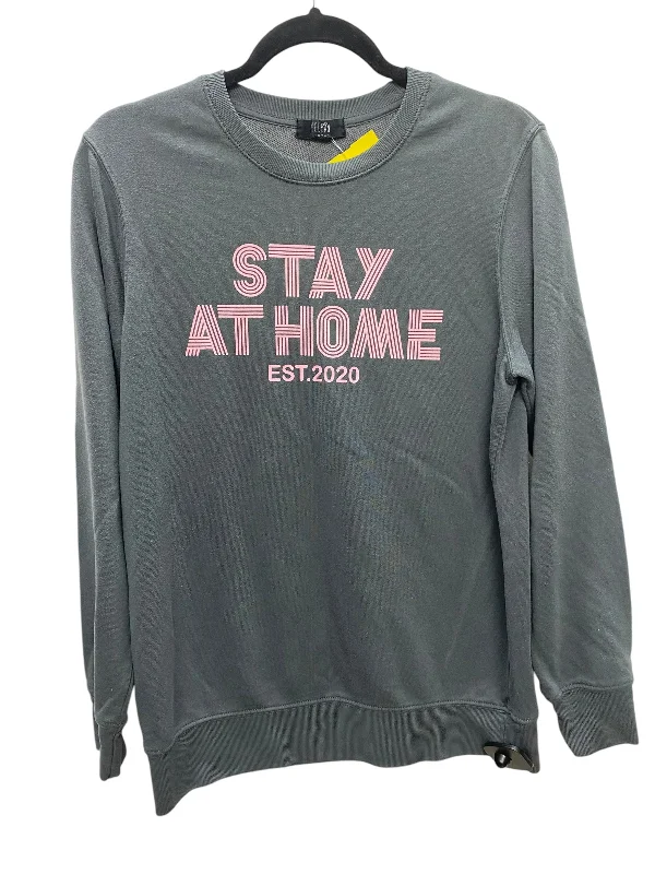 Men's Hoodies with Pass-Through PocketsSweatshirt Crewneck By Clothes Mentor In Grey, Size: S Men's Hoodies with Pass-Through PocketsSweatshirt Crewneck By Clothes Mentor In Grey, Size: S