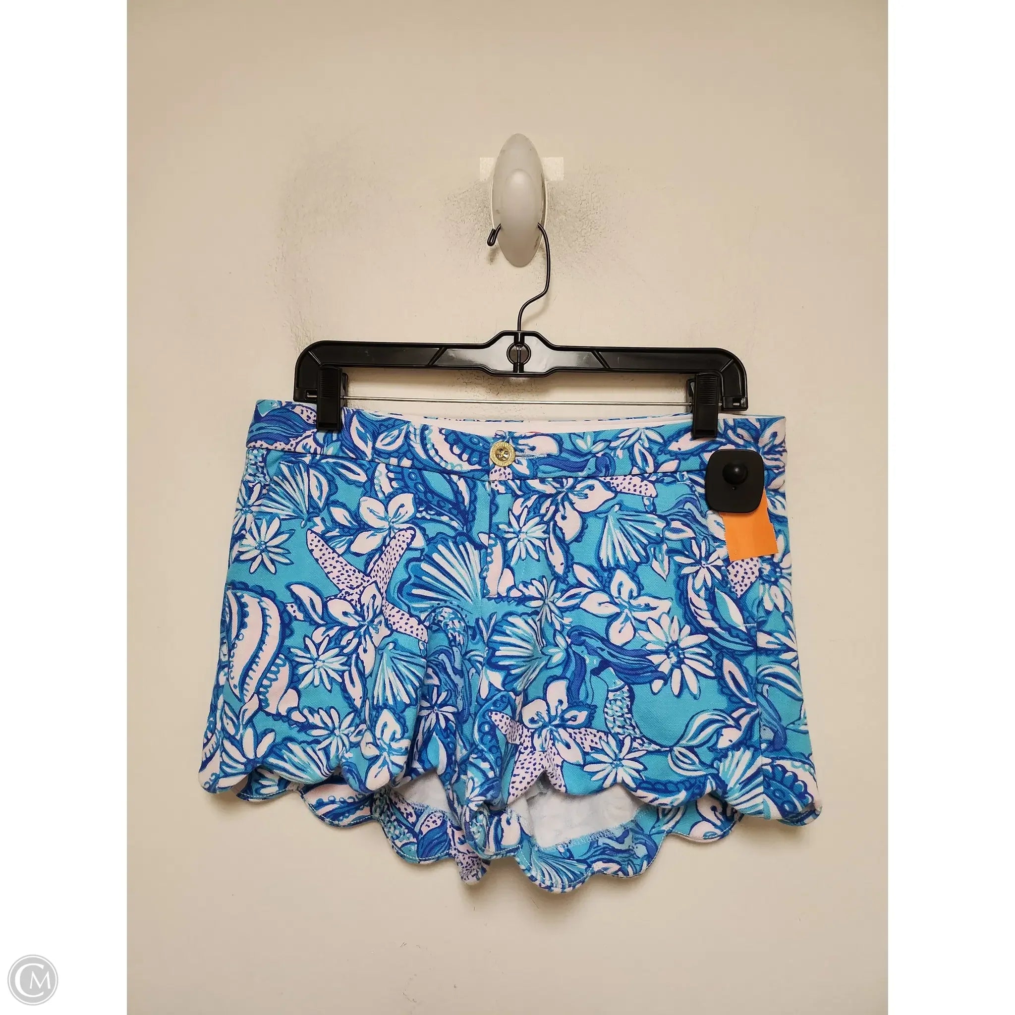 Classic Men's Denim ShortsShorts Designer By Lilly Pulitzer In Blue & Pink, Size: 2