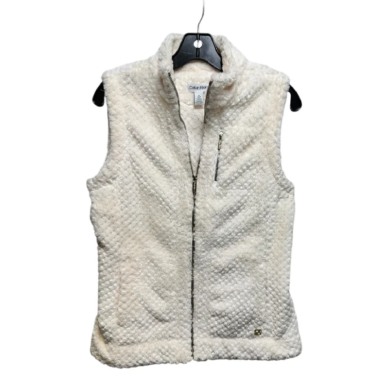 Luxurious Men's Cashmere CoatsVest Faux Fur & Sherpa By Calvin Klein In Cream, Size: S Luxurious Men's Cashmere CoatsVest Faux Fur & Sherpa By Calvin Klein In Cream, Size: S