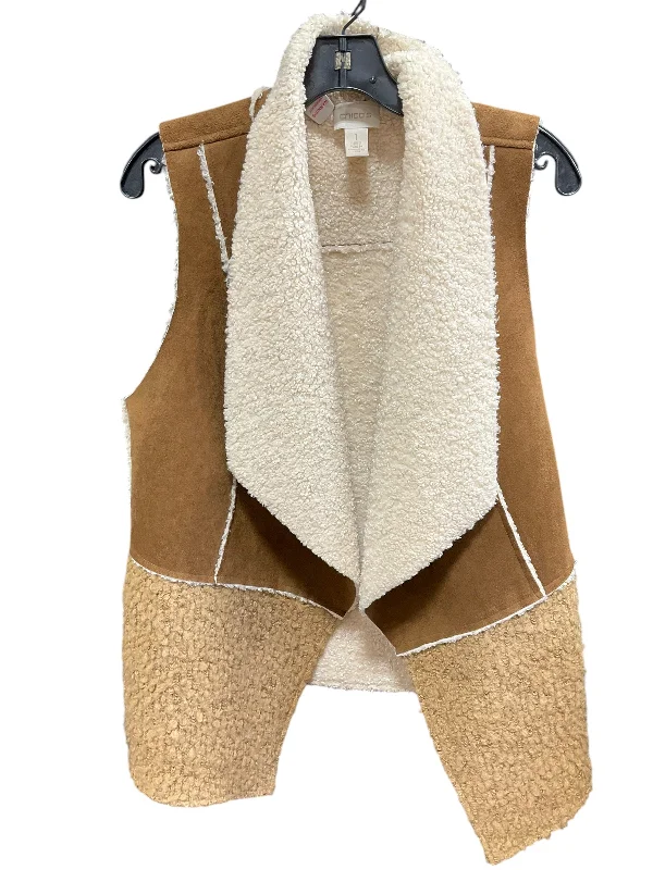 Men's Coats with Flannel LiningVest Faux Fur & Sherpa By Chicos In Cream & Tan, Size: M Men's Coats with Flannel LiningVest Faux Fur & Sherpa By Chicos In Cream & Tan, Size: M