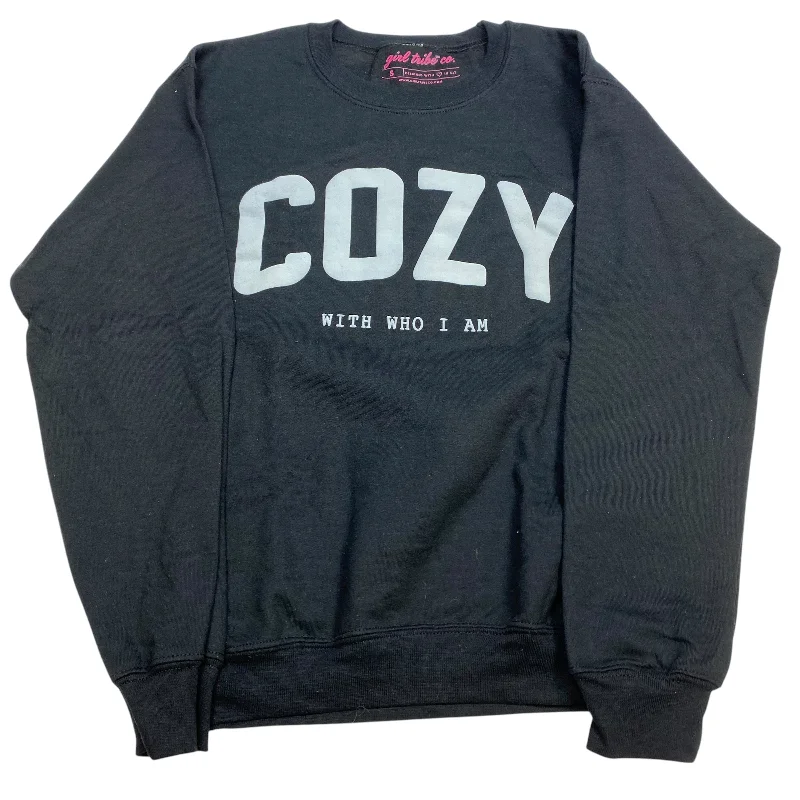 Men's Hoodies for SpringSweatshirt Crewneck By Girl Tribe Co In Black, Size: S