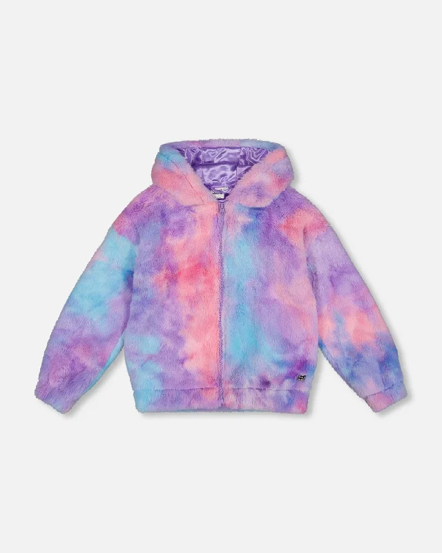 Men's Sweaters with Set-In SleevesFaux Fur Hooded Cardigan Multicolor