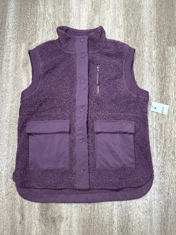 Men's Coats with Quilted LiningVest Faux Fur & Sherpa By Flx In Purple, Size: L
