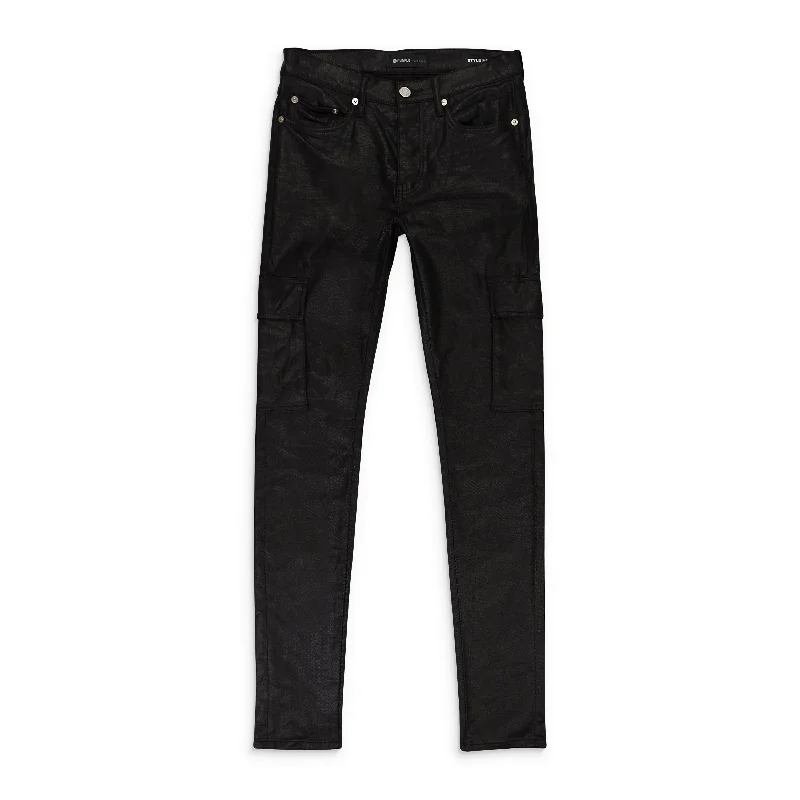 Cool Men's JeansTAR COATED CARGO Black SKINNY JEANS