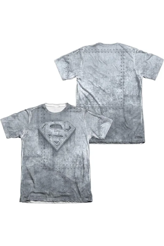 Men's Shirts with Scoop NecksSuperman Made Of Steel (Front/Back Print) Adult 65/35 Poly/Cotton Short Sleeve Tee / T-Shirt Men's Shirts with Scoop NecksSuperman Made Of Steel (Front/Back Print) Adult 65/35 Poly/Cotton Short Sleeve Tee / T-Shirt
