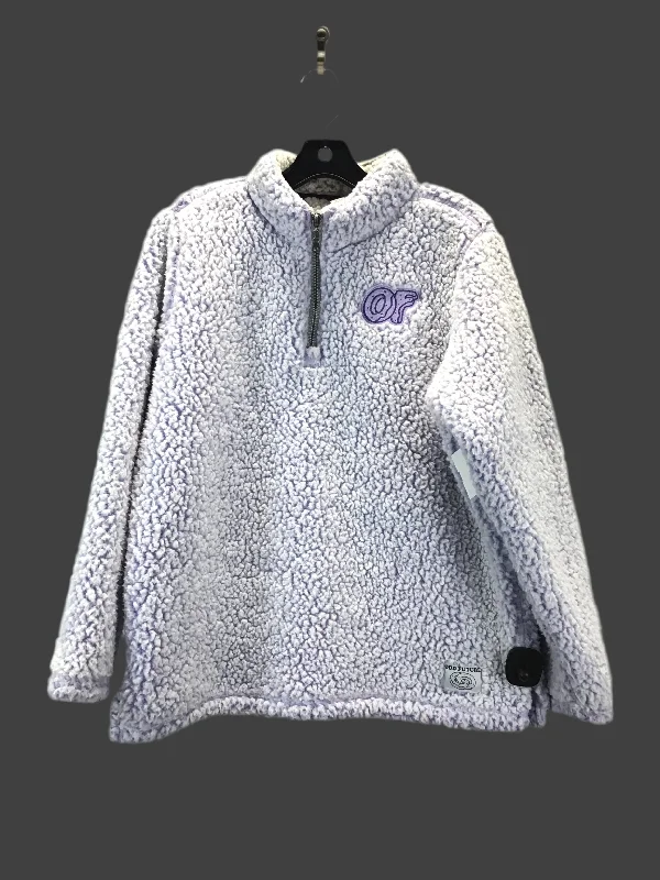 Men's Hoodies with Contrast StitchingSweatshirt Crewneck By Clothes Mentor In Grey & Purple, Size: M Men's Hoodies with Contrast StitchingSweatshirt Crewneck By Clothes Mentor In Grey & Purple, Size: M