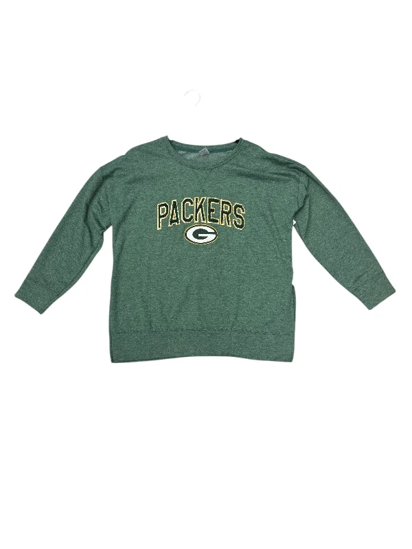 Men's Hoodies for SnowshoeingSweatshirt Crewneck By Nfl In Green, Size: L