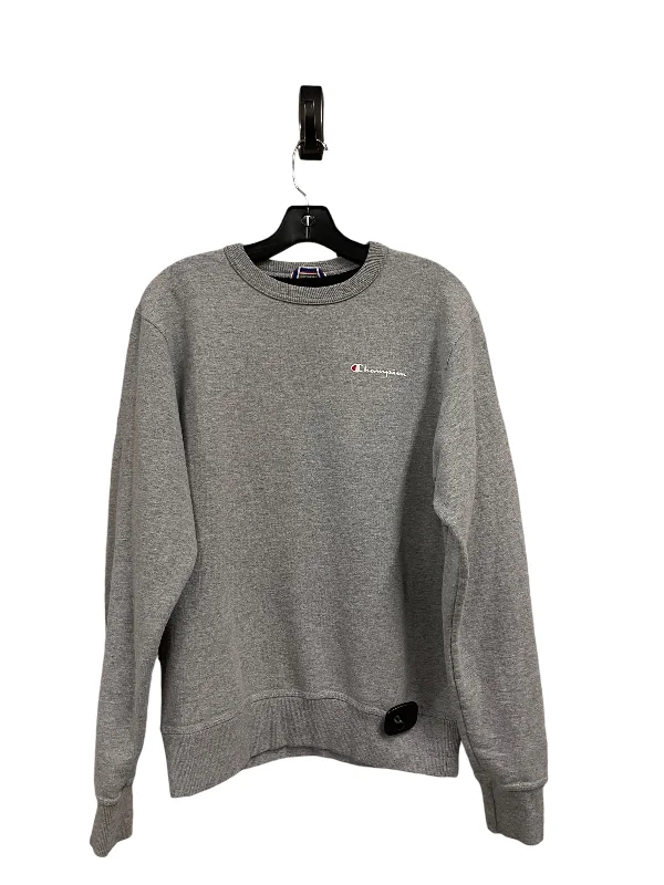 Men's Hoodies for Short MenAthletic Sweatshirt Crewneck By Champion In Grey, Size: S