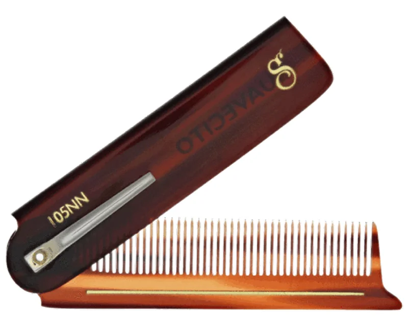 Deluxe Amber Folding Comb