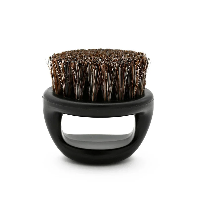 Round Shape Beard Brush Soft Bristle Mustache Brush