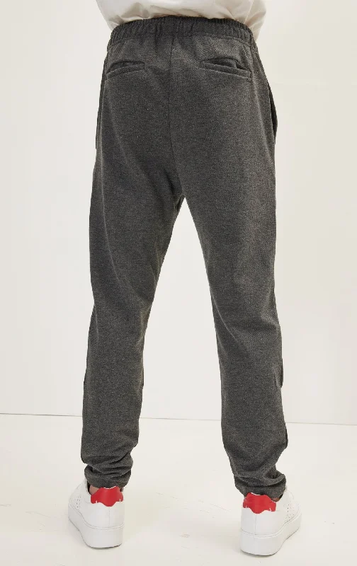 Hidden Drawstring Relaxed Pants - Anthracite