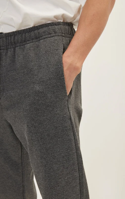 Hidden Drawstring Relaxed Pants - Anthracite