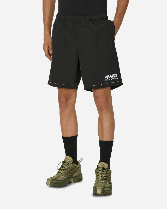 Gradient Stitched Shorts Black