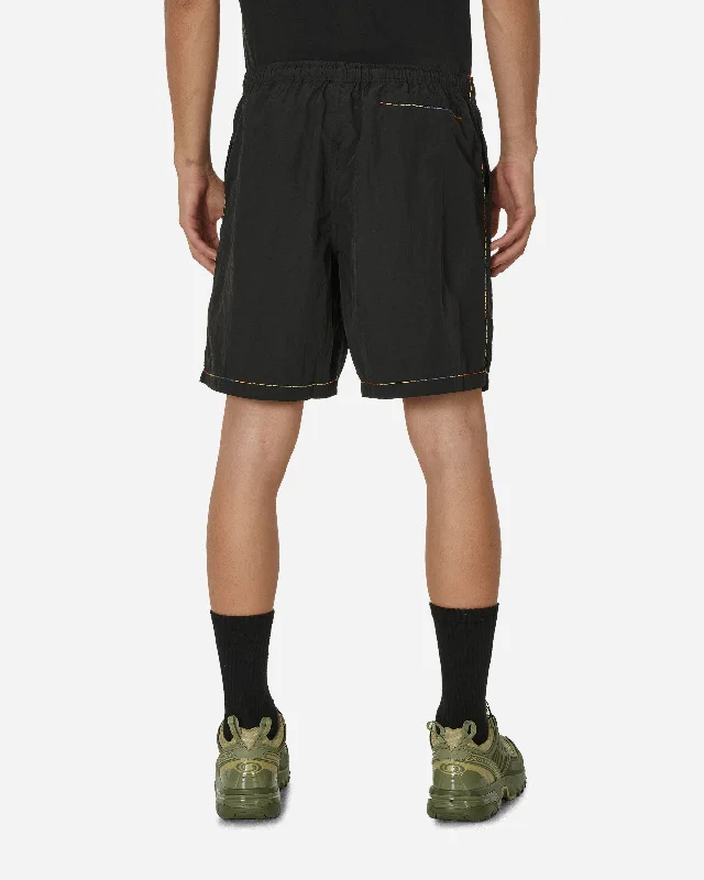 Gradient Stitched Shorts Black