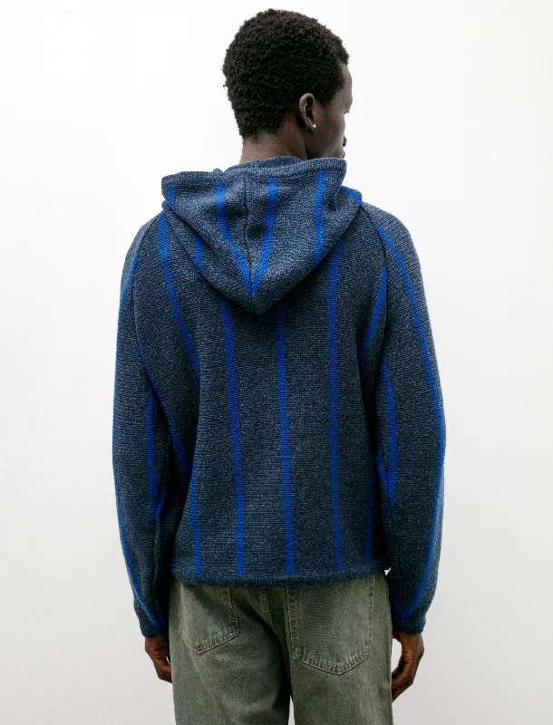 Wool Zip DR Blue Stripe