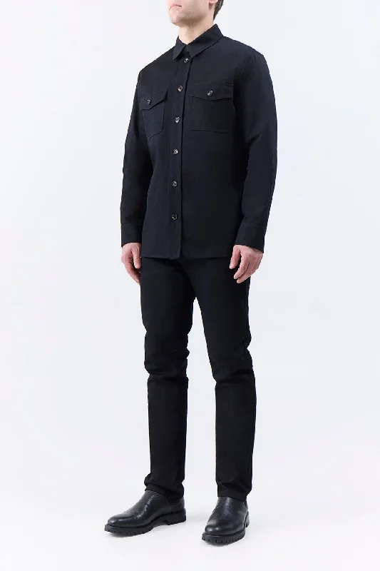 Anthony Five Pocket Pant in Black Organic Denim