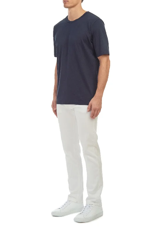 Anthony Five Pocket Pant in Ivory Organic Denim