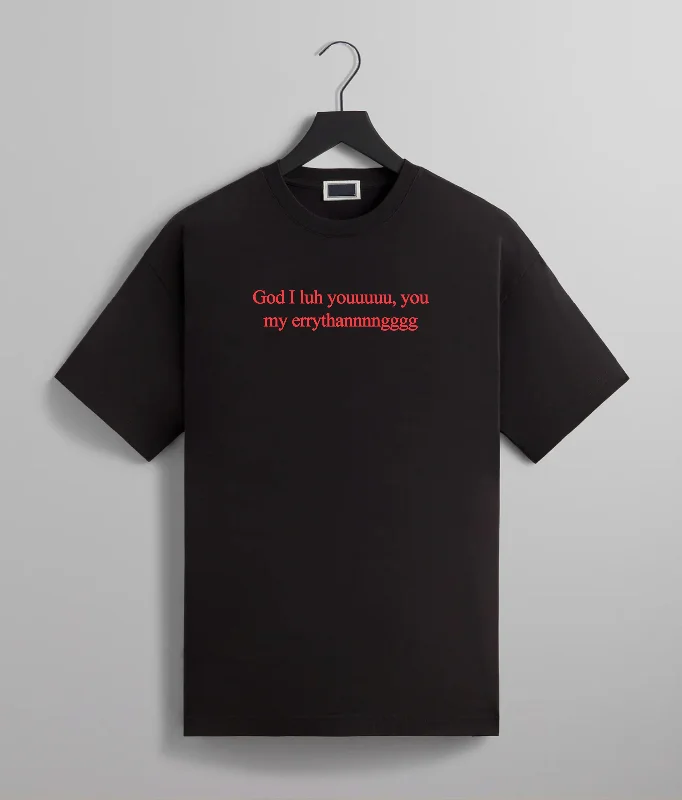 God I Luh You. You My Everything. Tee (Black/Red)