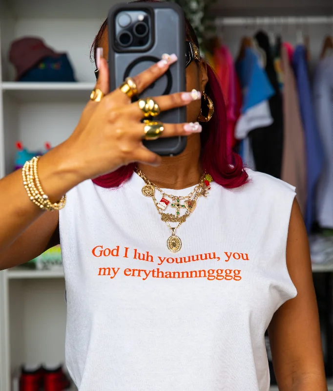 God I Luh You. You My Everything. Tee (White/Red)