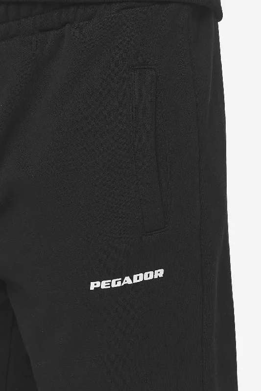 Logo Wide Sweat Pants Washed Black White Gum