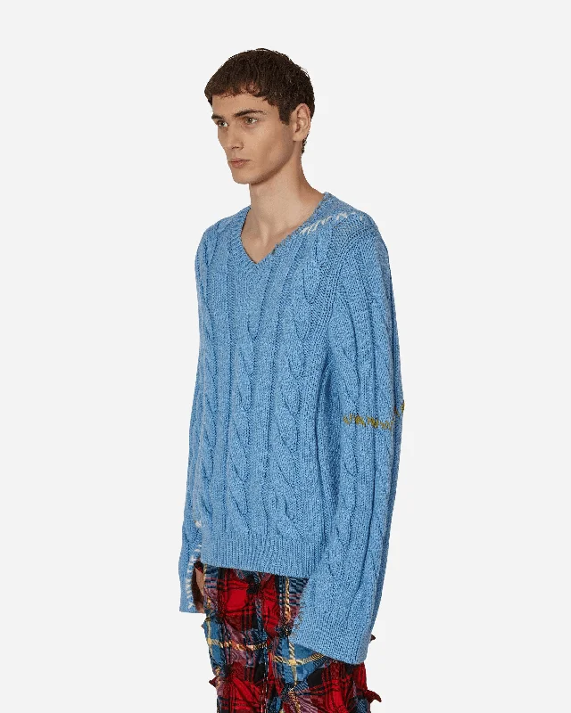 Cable-Knit Sweater Blue