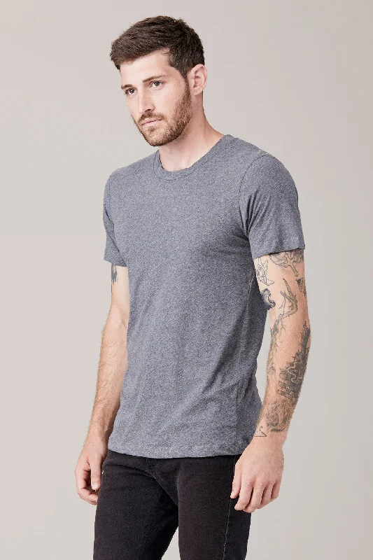 Men's Short Sleeve Crew - Heather Grey