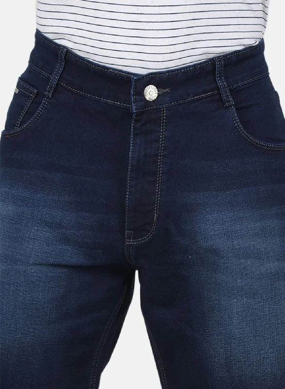 Men Blue Solid Short