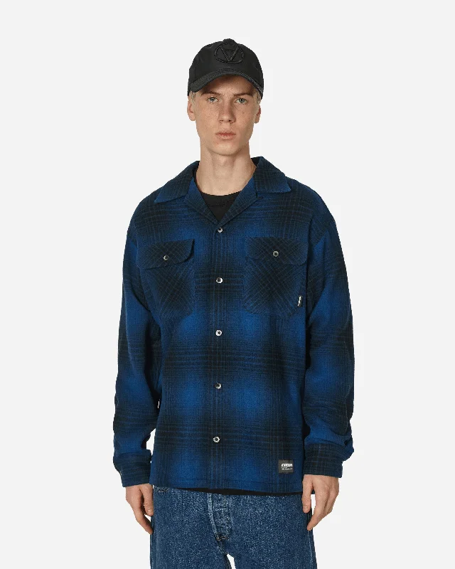 Wool Hombre Check Longsleeve Shirt Blue