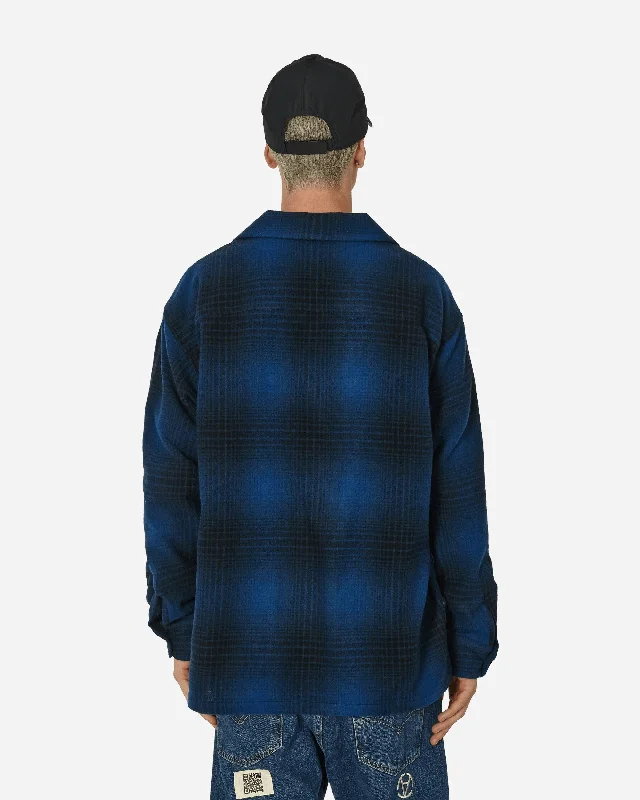 Wool Hombre Check Longsleeve Shirt Blue