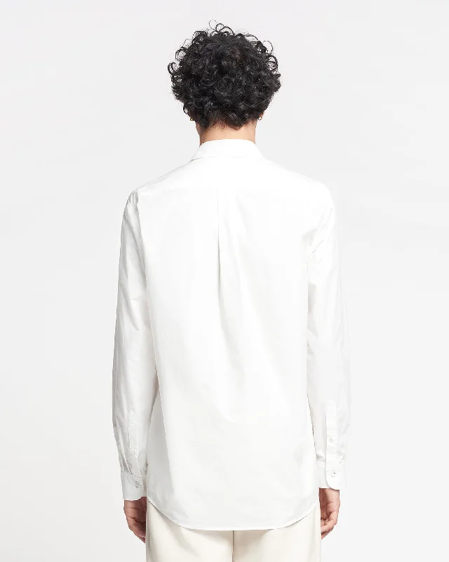 Kaleb - Light Poplin Shirt - White