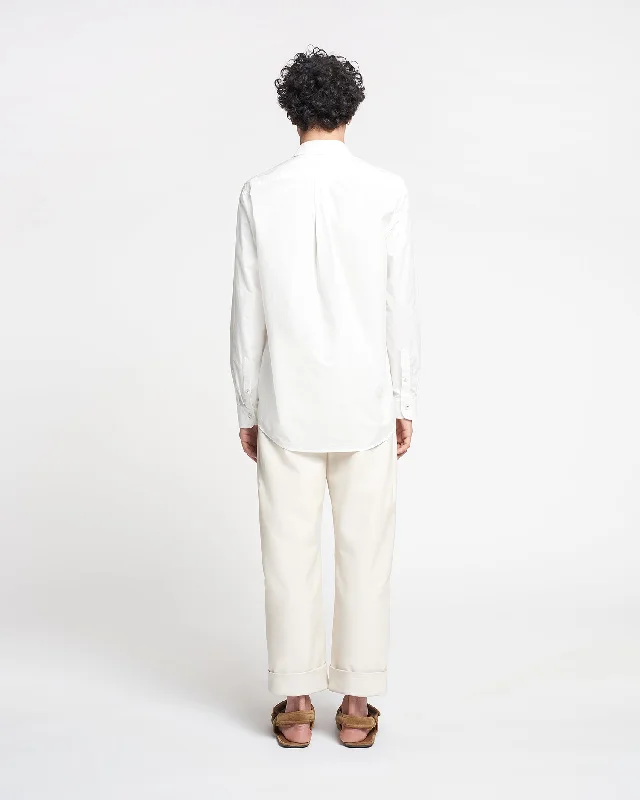 Kaleb - Light Poplin Shirt - White