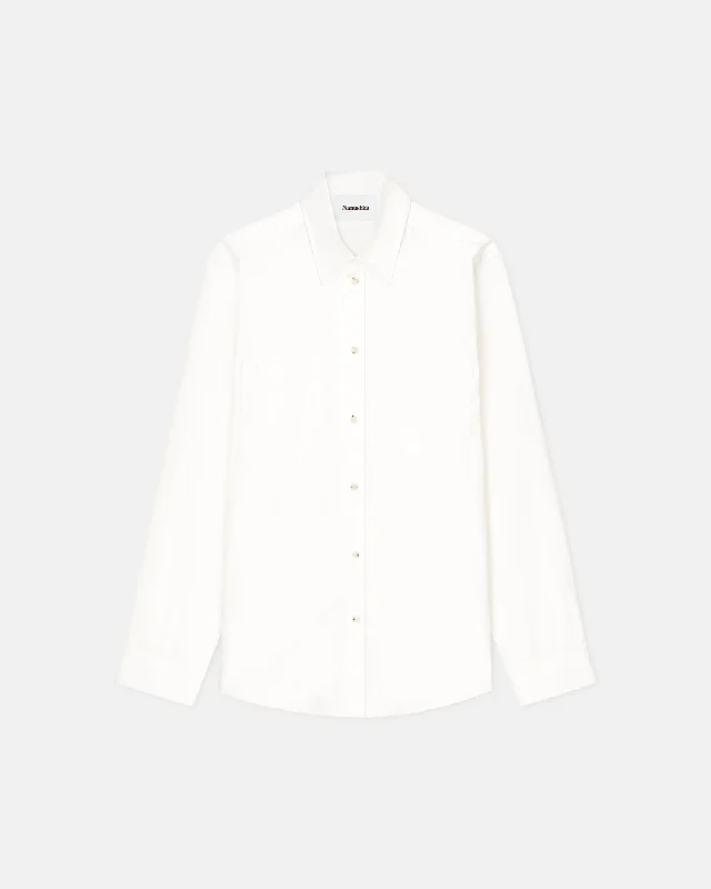 Kaleb - Light Poplin Shirt - White