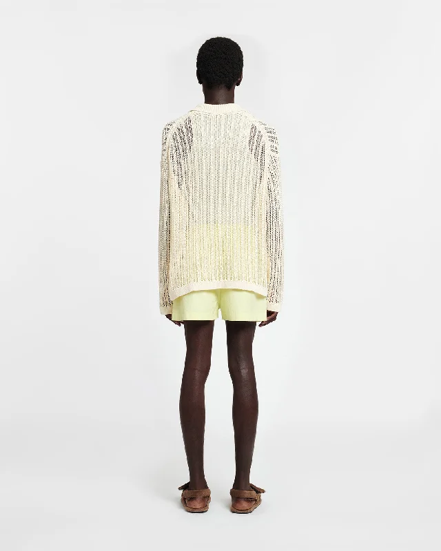 Jiske - Crochet Shirt - Creme