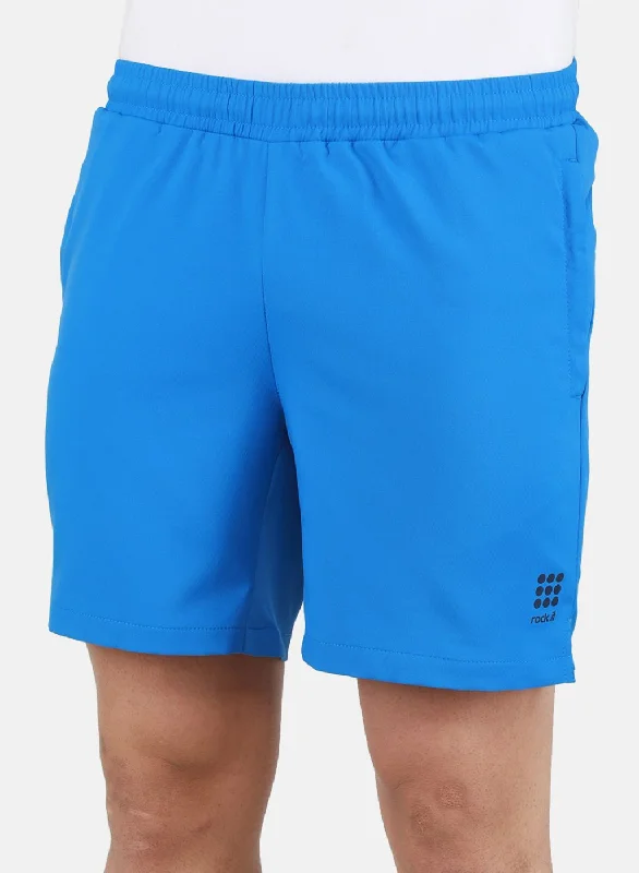 Men Blue Self Design Short