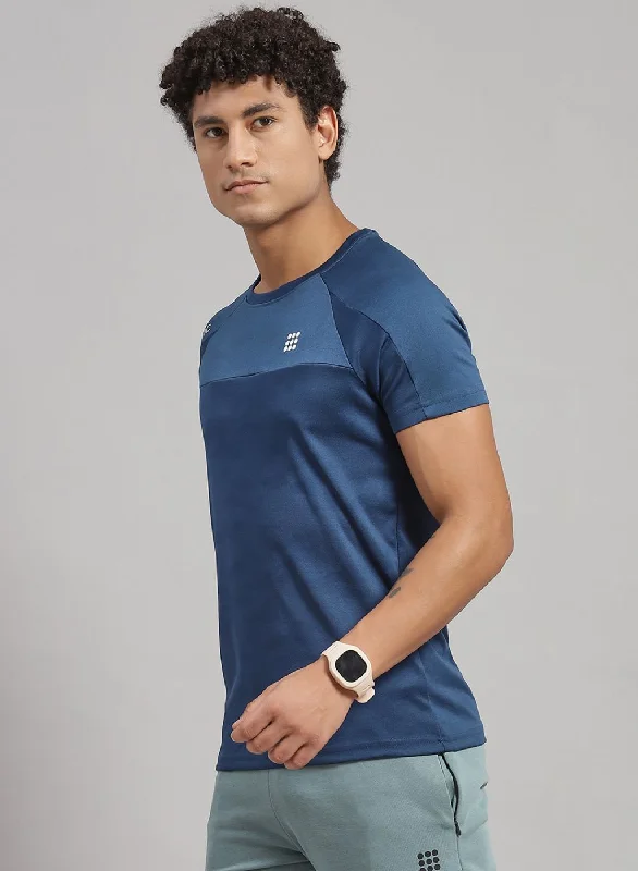 Men Blue Solid Short